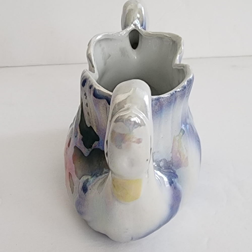 Lusterware Swan Ceramic Vase Set - Picture 3 of 16